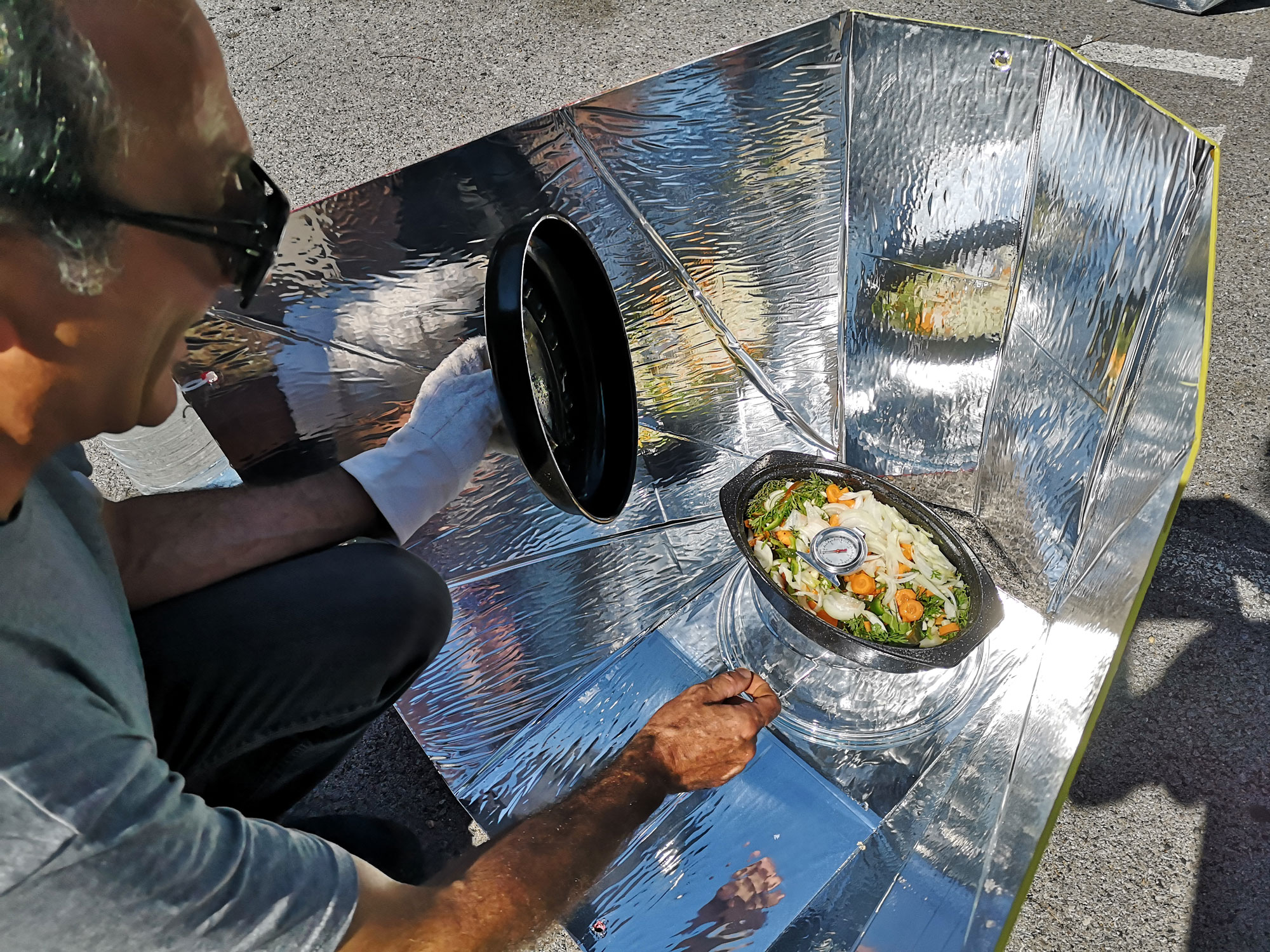 Démonstration de cuisson solaire